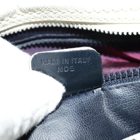 CELINE Shoulder Bag Leather White Auth BA829 - Picture 12 of 16